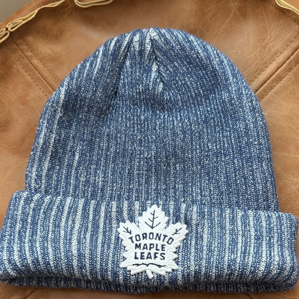 NHL Blue and White Knit Beanie